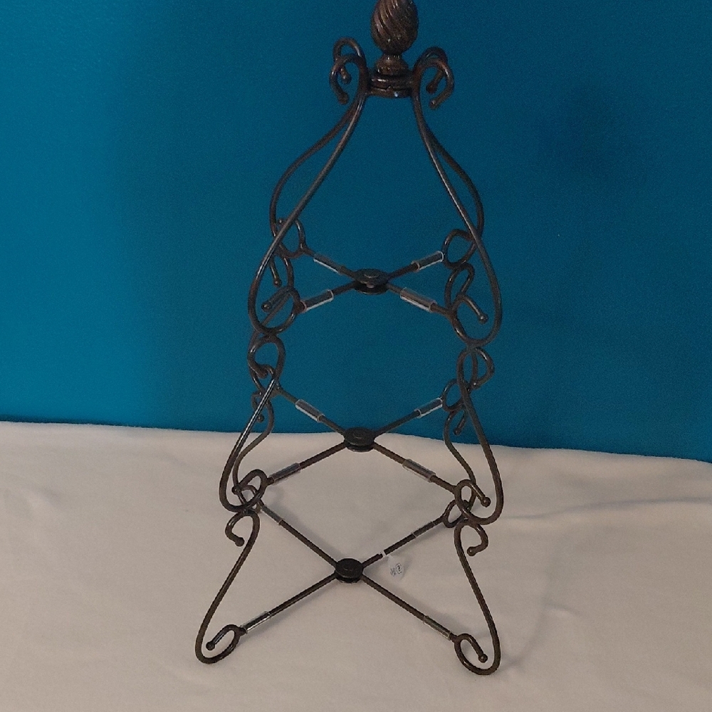 NWT Princess House, Meridian Collection, Brown Metal 3 Tiered Stand